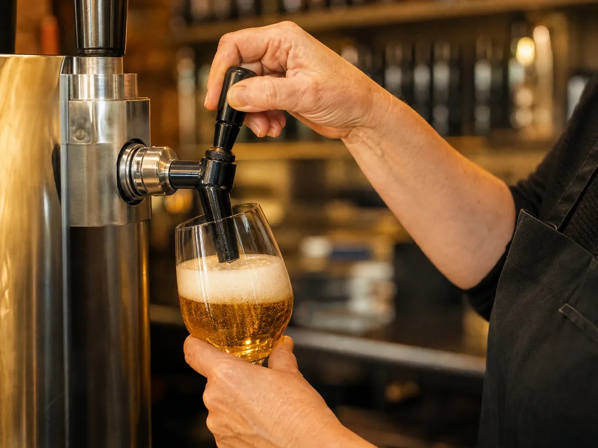 Neue Zapfanlage in einer Bar, ein Kostenpunkt bei Einrichtung und Umbau