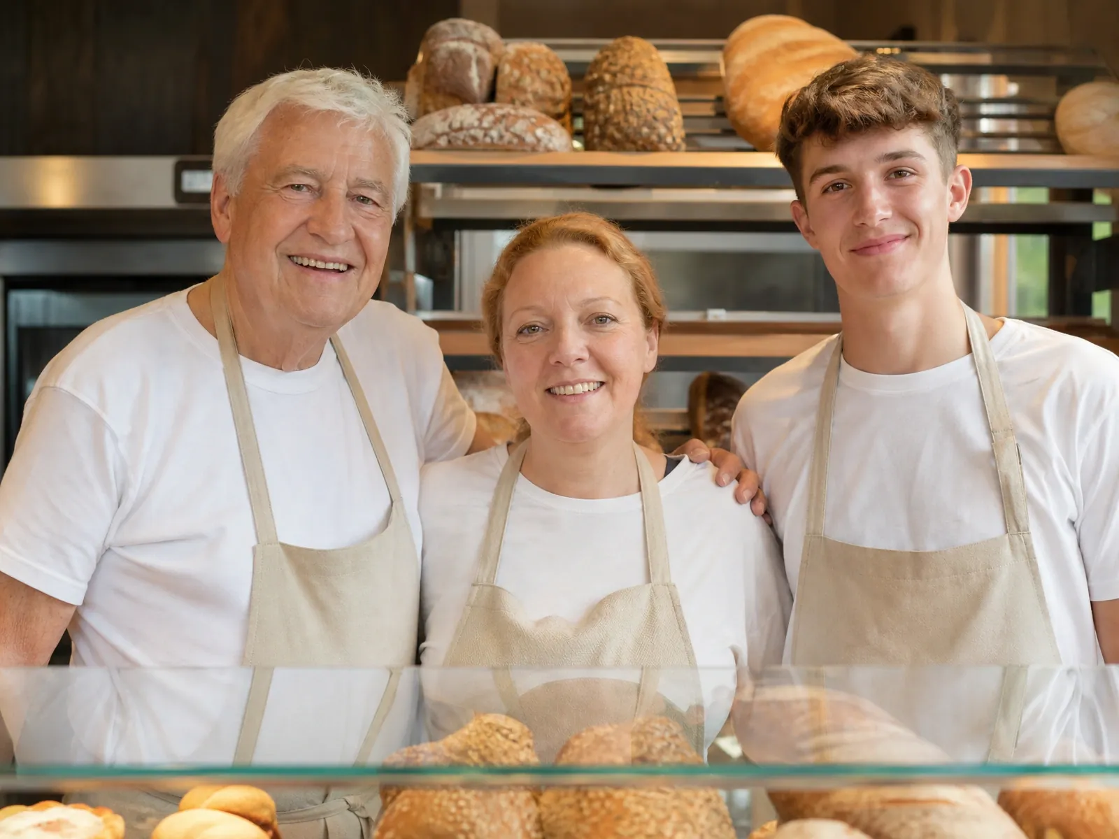 Familienunternehmen übernehmen: Drei Generationen hinter der Theke ihrer Bäckerei