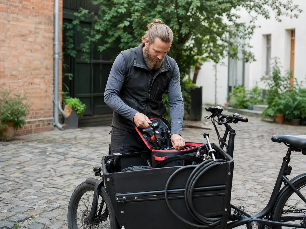 Mobiler Fahrradmechaniker startet nach der Gewerbeanmeldung in seine erste Tour