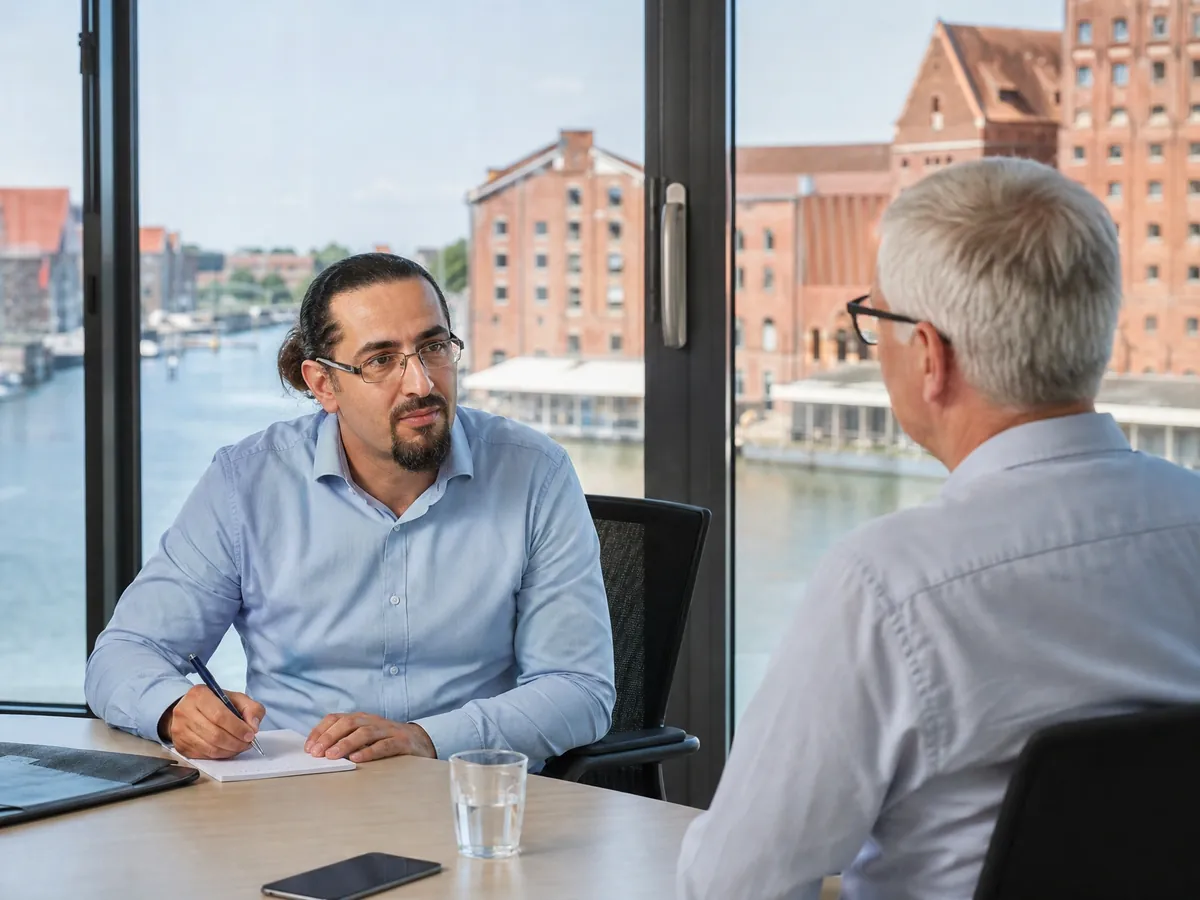Gründer lässt sich in Lübeck neutral zu Förderprogrammen von Land, Bund und EU beraten